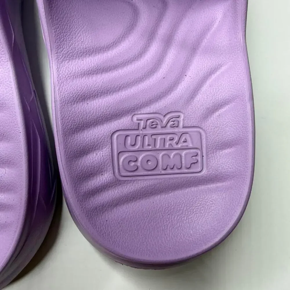 Teva Ultra Comf Apretrail Slides Lavender Purple Recovery Sandals Women’s NWT